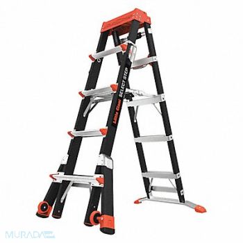 LITTLE GIANT Multipurpose Ladder 8 ft IAA Fiberglass, 14D497