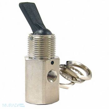 PNEUMADYNE INC Toggle Valve NC Brass 3 Way, 14F283