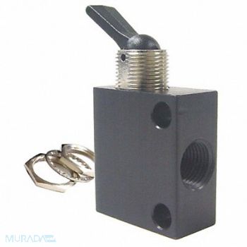 PNEUMADYNE INC Toggle Valve NC 1/8 In NPT Brass, 14F294