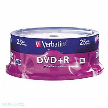 VERBATIM DVD+R Disc 4.70 GB 120 min 16x PK25, 14F843