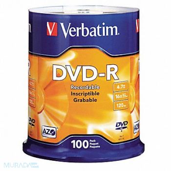 VERBATIM DVD-R Disc 4.70 GB 120 min 16x PK100, 14F851