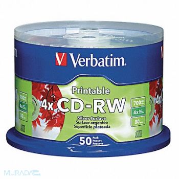 VERBATIM CD-RW Disc 700 MB 80 min 4x PK50, 14F858