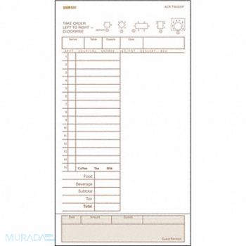 DAYMARK Guest Checks Receipts PK4, 14H120