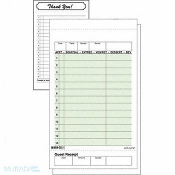 DAYMARK Guest Checks 2-Part Carbonless, 14H134