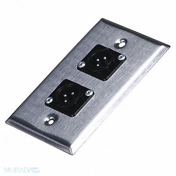 MONOPRICE A/V Wallplate XLR(M) 3Pin 2Port, 14J379