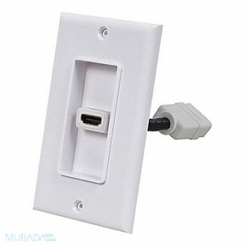 MONOPRICE A/V WallPlate HDMI w/Ext 1P White, 14J380