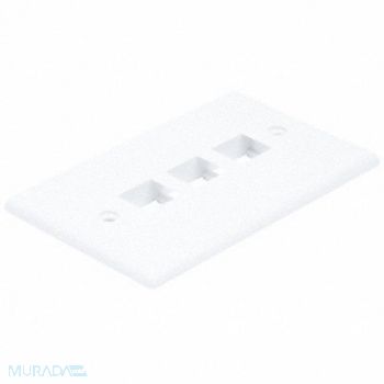 MONOPRICE WallPlate Blank 3 Hole White, 14J394