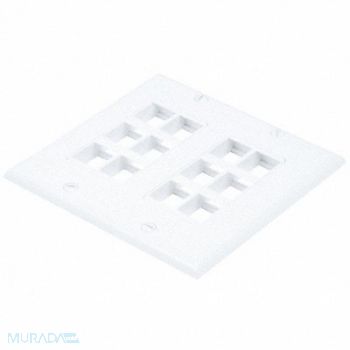 MONOPRICE WallPlate Blank 12 Hole 2 Gang White, 14J409