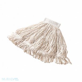 RUBBERMAID COMMERCIAL PRODUCTS Wet Mop White Cotton PK6, 14J837