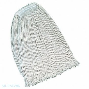RUBBERMAID COMMERCIAL PRODUCTS Wet Mop White Cotton PK12, 14J843
