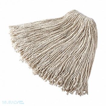 RUBBERMAID COMMERCIAL PRODUCTS Wet Mop White Cotton PK12, 14J846