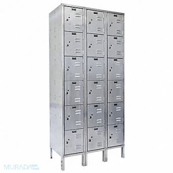 HALLOWELL Bx Lckr 6x3Lckr Silver 78 x36 x18 Assm, 14L075