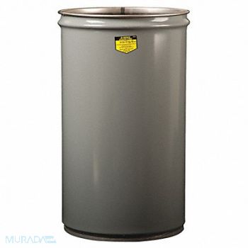 JUSTRITE Open-Head Drum 15 gal Gray, 14N861