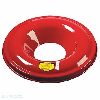 GRAINGER APPROVED Drum Cover Red Steel 12 to 15 gal, 14N874