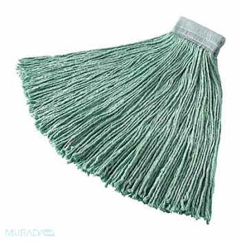 RUBBERMAID COMMERCIAL PRODUCTS Wet Mop Green Cotton/Synthetic PK6, 14U454