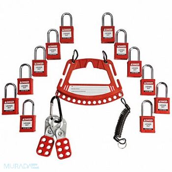 BRADY Lockout Kit 2 Lockouts Red, 799YV1