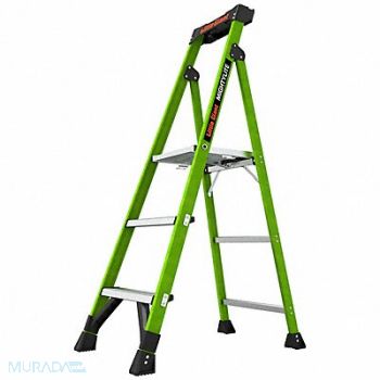 LITTLE GIANT Stepladder 5ft H 1 W Platform 300 lb Cap, 794JE5