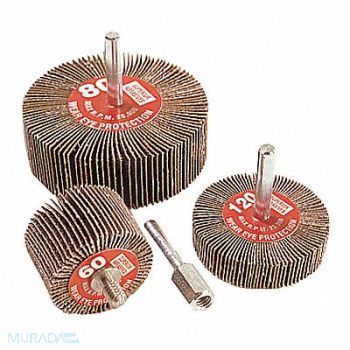SUPERIOR ABRASIVES Flap Wheel Mtd 2x1x1/4 A/O Grit 60, 153C47
