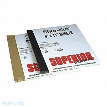 SUPERIOR ABRASIVES Paper Sheets 9 x11 S/C Grit 1500, 153J81