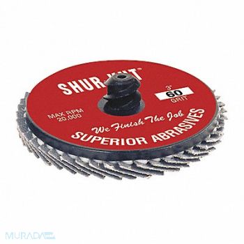 SUPERIOR ABRASIVES QC Flap Disc Zirc 3 Type R Grit 36, 153R24