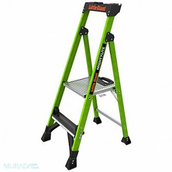 LITTLE GIANT Stepladder 4ft H 1 W Platform 375 lb Cap, 794JD8