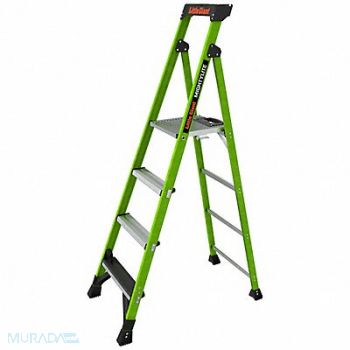 LITTLE GIANT Stepladder 6ft H 1 W Platform 375 lb Cap, 794JE0
