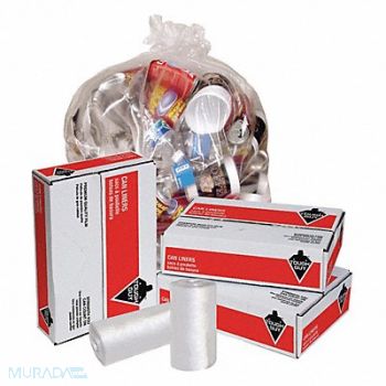 TOUGH GUY Trash Bag 60 gal Clear PK50, 15E504