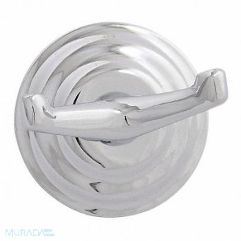 GRAINGER APPROVED Bathroom Hook Zinc Polished 2 7/8 in W, 15F394