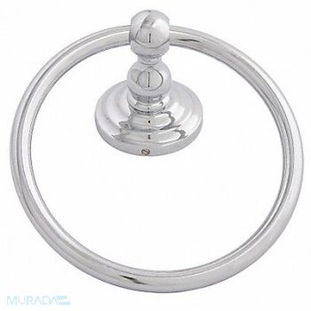 GRAINGER APPROVED Towel Ring Zinc Polished Chrome, 15F395