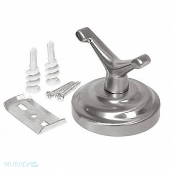 GRAINGER APPROVED Bathroom Hook Zinc Satin 2 7/8 in W, 15F398