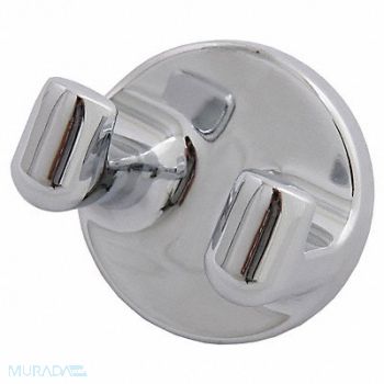 GRAINGER APPROVED Bathroom Hook Zinc Polished 2 1/8 in W, 15F404