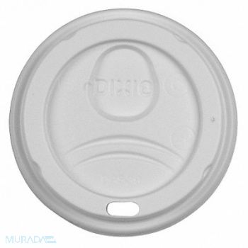 DIXIE Disp Hot Cup Lid 8 oz WH PK1000, 15J207