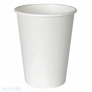 GRAINGER APPROVED Disp Hot Cup 8 oz White Paper PK1000, 15J240