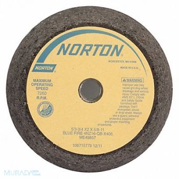 NORTON Flaring Cup Wheel Type 11 Face Dia 6 In, 15K072