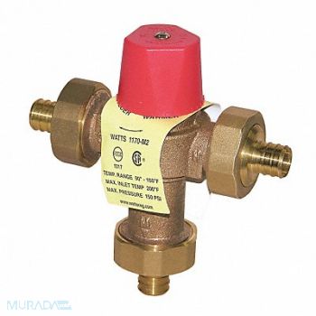 WATTS Mixing Valve Brass 23 gpm 5-9/16 in H, 15W072