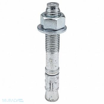 RED HEAD Wedge Anchor 3/4 -10 Steel 3/4 in PK10, 3A463