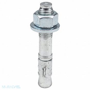 RED HEAD Wedge Anchor 3/4 -10 Steel 3/4 in PK10, 3A462