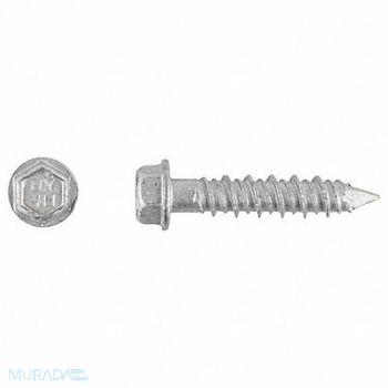 RED HEAD ConcScrw HexWashr SS 1/4 D 1-1/4 L PK100, 15X492