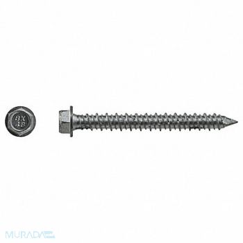 RED HEAD ConcScrw HexWashr SS 1/4 D 2-1/4 L PK100, 15X494