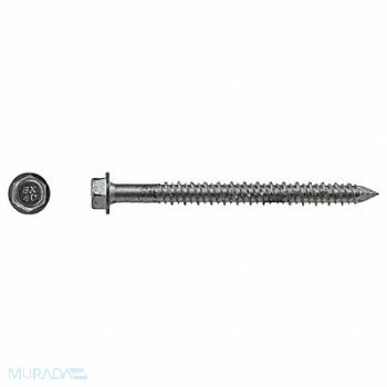 RED HEAD ConcScrw HexWashr SS 1/4 D 2-3/4 L PK100, 15X495