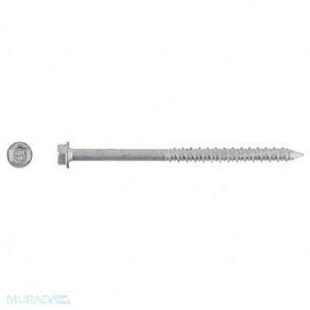 RED HEAD ConcScrw HexWashr SS 1/4 D 3-3/4 L PK100, 15X497