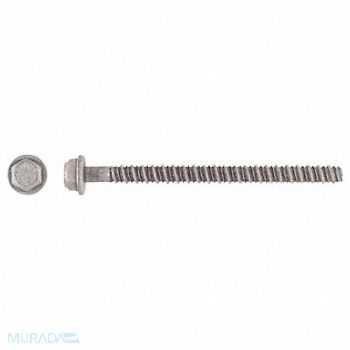 RED HEAD ConcScrw HexWashr SS 3/8 D 5 L PK40, 15X743