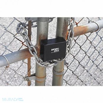 RANGER LOCK Padlock Guard 3 in Hardened Steel Black, 15X828