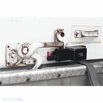 RANGER LOCK Padlock Guard 10 in Hardened Steel Black, 15X832