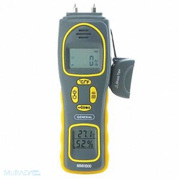 GENERAL Pin/Pinless Moisture Meter with Temp/RH, 15X978