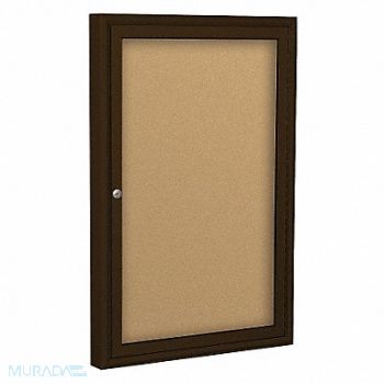 BALT Enclosed Bulletin Board Coffee 1 Door, 15Y247