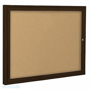 BALT Enclosed Bulletin Board Coffee 1 Door, 15Y252