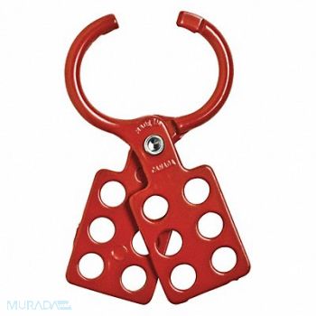 BRADY Lockout Hasp Standard 6 Lock Red, 15Y522