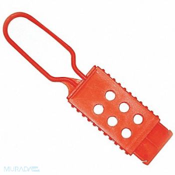 BRADY Lockout Hasp Snap-On 6 Lock Orange, 15Y527