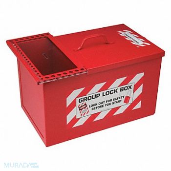 BRADY Group Lockout Box 34 Locks Max Red, 15Y531